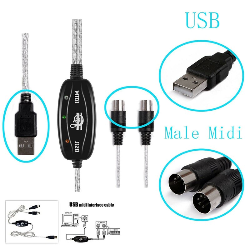 Replacement USB Power Charging Cord Cable for Akai MPK25 MPK49