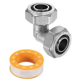 sourcing map G3/4" Tubing Brass 90-Degree Elbow Water Line Adapter, Faucet Mount Connector Installation for Tub Shower