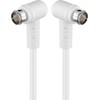 Goobay 67341 Angled SAT Antenna Cable 80 dB 2x Shielded