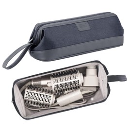 BUBM Bolsa de almacenamiento portátil de viaje compatible con secador de pelo Dyson Supersonic/Dyson Airwrap Styler/Dyson Corrale alisador, negro, Gris, Viajes