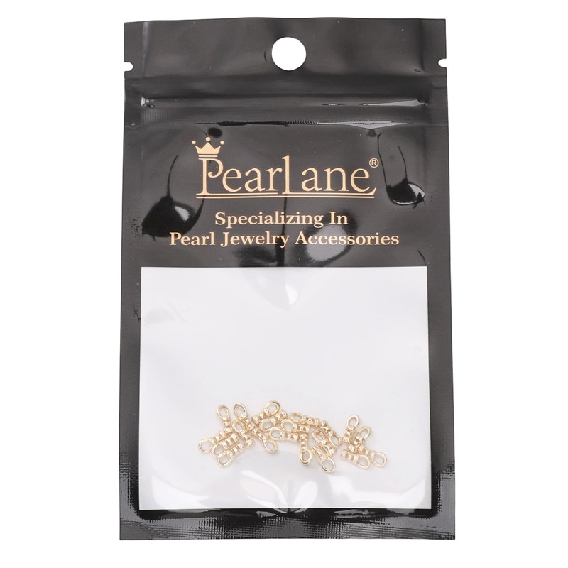 18K Gold Plated Knot Covers Cord End Caps 3x7mm Hole