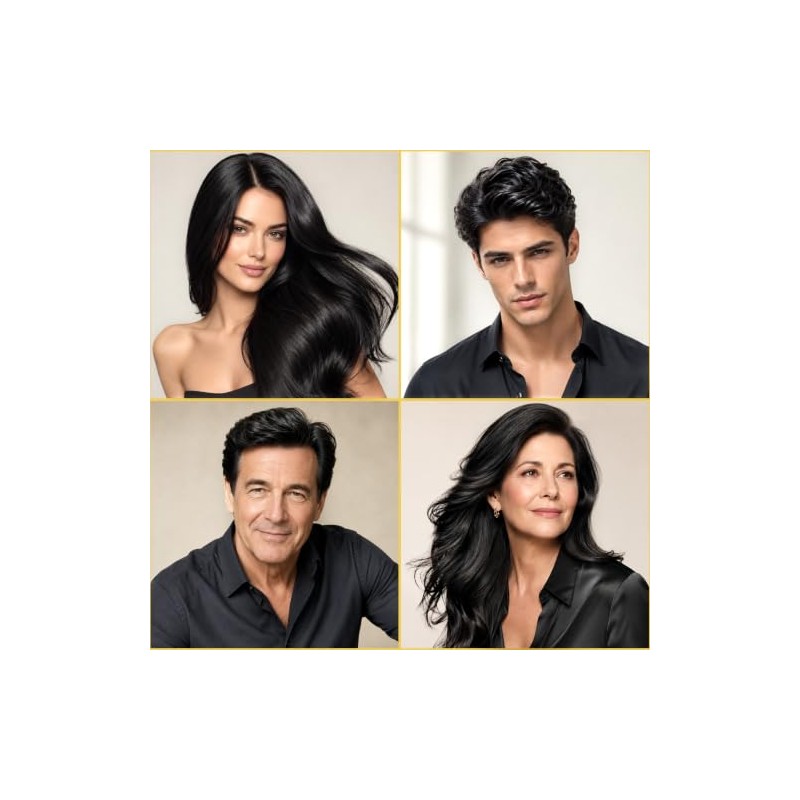 Hair Dye Shampoo 4 en 1 Fórmula Suave Ingredientes Naturales