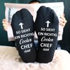 Jeasona Funny Socks Men's 43-46 Cotton Black Calf Length Socks,