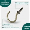 EIENHOSHI 105 Pcs Screw Hooks, 6 Sizes Bronze Cup Hooks,