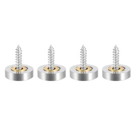 YXQ Mirror Screws Decorative Caps Cover Nails Brushed Stainless Steel 18mm 4Pcs