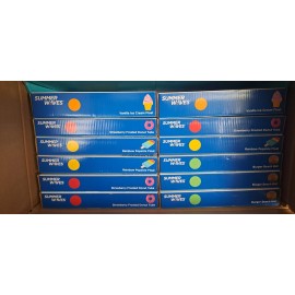 Summer Waves Burger Ball Vanilla Ice Cream Frosted Donut Rainbow Popsicle Float - Strawberry Frosted Donut