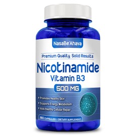 Vitamin B3 Nicotinamide 500mg Capsules | NAD+ Precursor and Longevity with Nicotinamide Form of Vitamin B3 Niacin Flush Free for Aging Skin Energy & Cellular Support | Made in the USA (180 Day Supply)