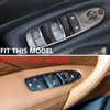 Carbon Fiber Door Window Lift Switch Panel Cover Trim Accessories