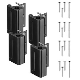 Tonitrui Ultra Security Door Lock, Door Reinforcement Lock for High Strength, Withstand 1200lbs to Prevent Unauthorized Entry (Black of 4 Pack)