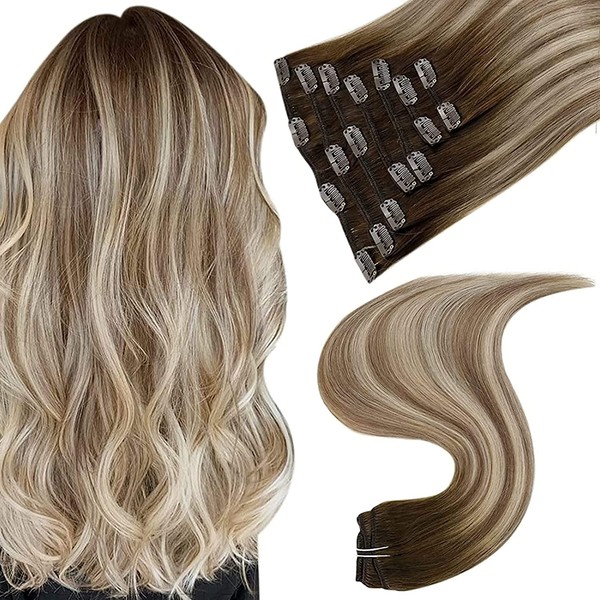 Easyouth Real Hair Clip-In Extensions Remy Clip-In Real Hair Extensions