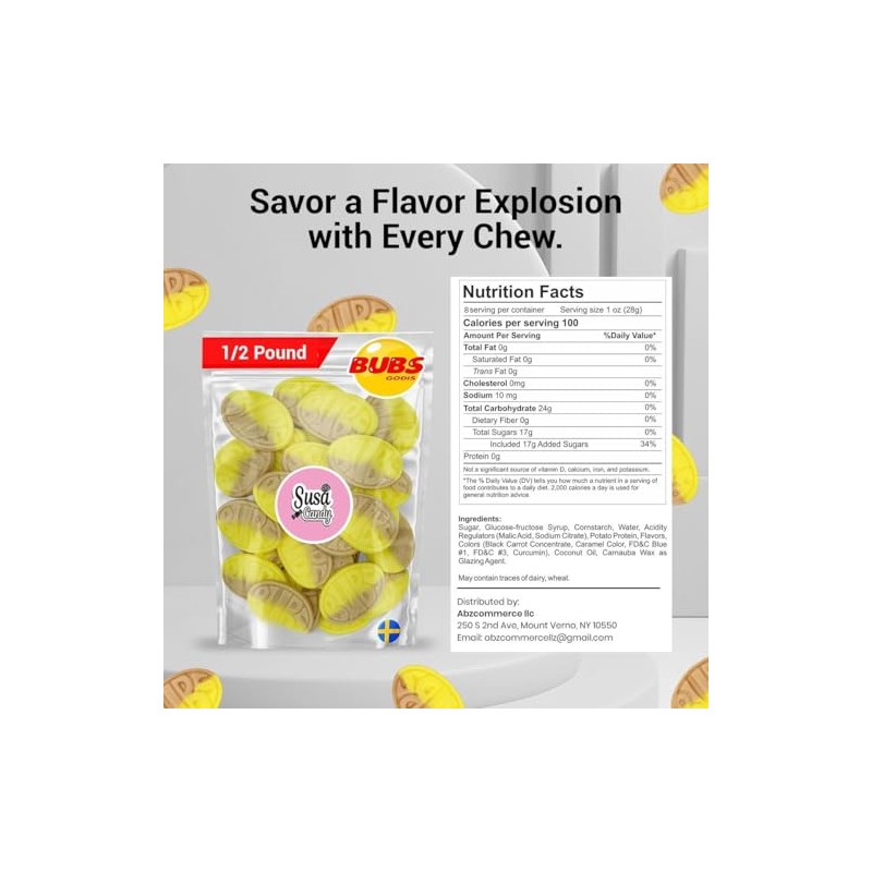 BUBS Sweet Banana Toffee Caramel Ovals – 1/2 Pound Soft