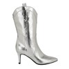 Guess Women's WURLIE Mid Calf Boot, Silver Snake 040, 6