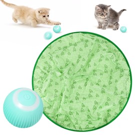 Byffoer Interactive Cat Toy, Intelligent Electric Self-Rolling Cat Toy Ball, Rolling Ball Cat Toy, Interactive Cat Ball for Cats Dogs