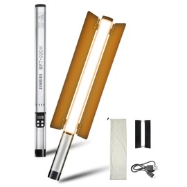 JINBEI EFT-220 Bi-Color Handheld Light Stick Built-in 3000mAh Battery 2700K ~ 7500K Light Wand Photography Ra>96 TLCI>98 with APP Control&Metal Barndoor 9 FX Lighting Effects for Video Photography