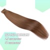 VINBAO Brown Human Hair Extensions for Women Tape in Real