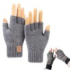 Coollooda Men's Fingerless Gloves, Cold Protection, Half Finger Gloves, Winter