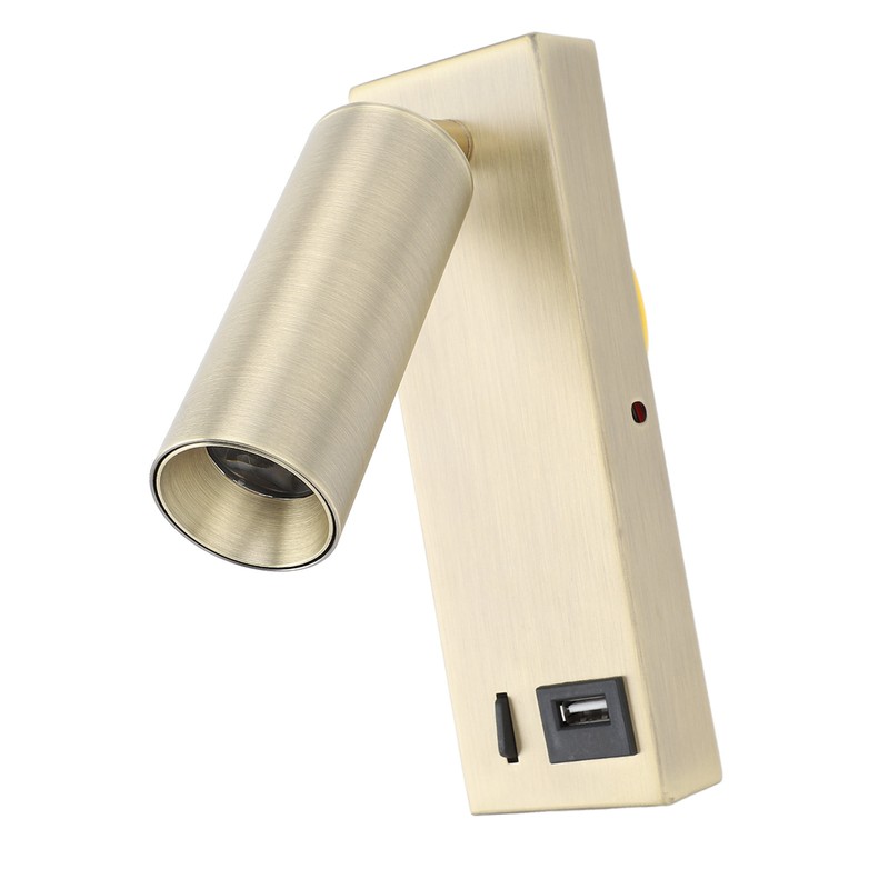 LED Wall Mounted Spotlight Adjustable Angle USB Port Design Stylish
