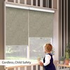 GENIMO 100% Blackout Roller Window Shades, Window Blinds Cordless with