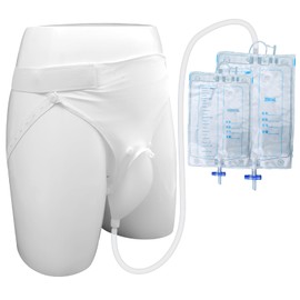 Wearable Urine Pot for Men Elderly, Silicone Ventilated Urine Collector, Reusable Urine Bag Collector, Portable Urine Collection Bag for Bedridden Patients