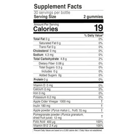 Nutriplus Gomitas de Vinagre de Sidra de Manzana, Suplemento Alimenticio, 165 G, 60