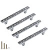ESreake 4 Pack Crystal Glass Rhinestone Cabinet Pulls Knobs Handles,Modern
