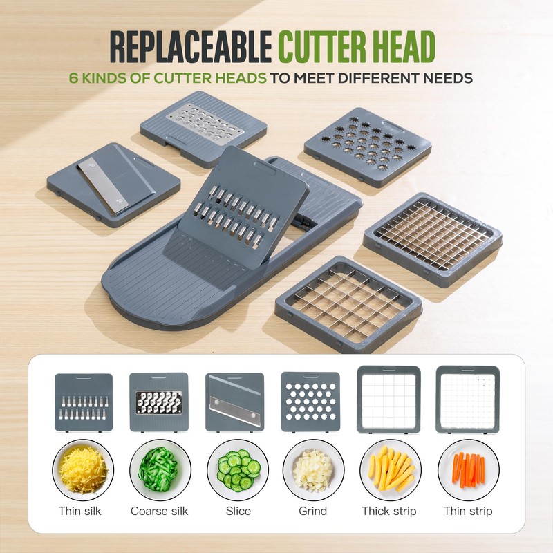 Vacream Heavy Duty 6-in-1 Vegetable Chopper & Mandoline Slicer |