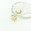 Surrounded Forest Gold Hoop Earrings for Women Double Row Hoop