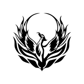 2 Pcs Phoenix Car Sticker, Zcargel Animals Birds Decal Phoenix Totem Car Sticker Premium PVC Sticker Auto Decor Accessories for Laptop Table Desk Computer Truck Wall 13Cm X 13Cm