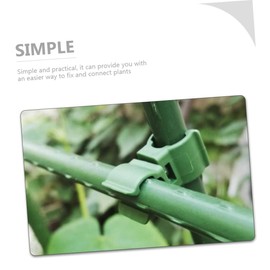 ORFOFE Professional Gardening Stake Clips 50pcs Plant Connector Stake Plastic Buckle for Flower Rattan Trellis Adjust