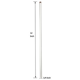 6Pcs Glass Stir Sticks Glass Stirring Rod 12" Long 1/4'' Diameter with Both Ends Round (6)