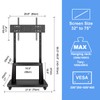 Hellsehen Mobile TV Stand,Rolling TVs Cart on Wheels Height Adjustable