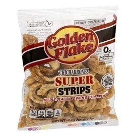 Golden Flake Super Cracklin Strip w/Red Pepper Seasoning 3.5 oz (Pack of 4)