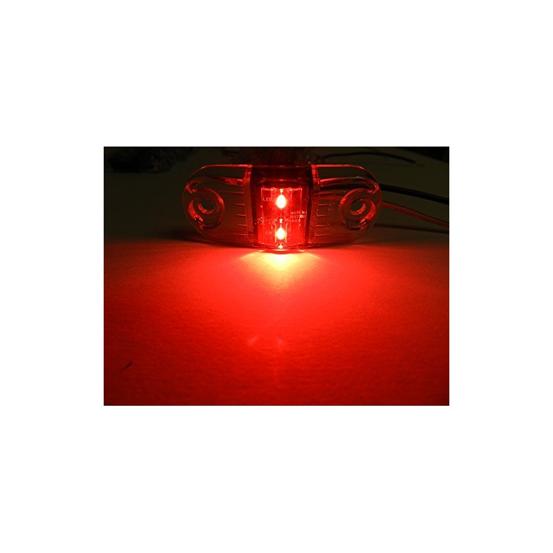 TecNiq, Inc (6) 2 LED Red Surface Mount Clearance/side Marker