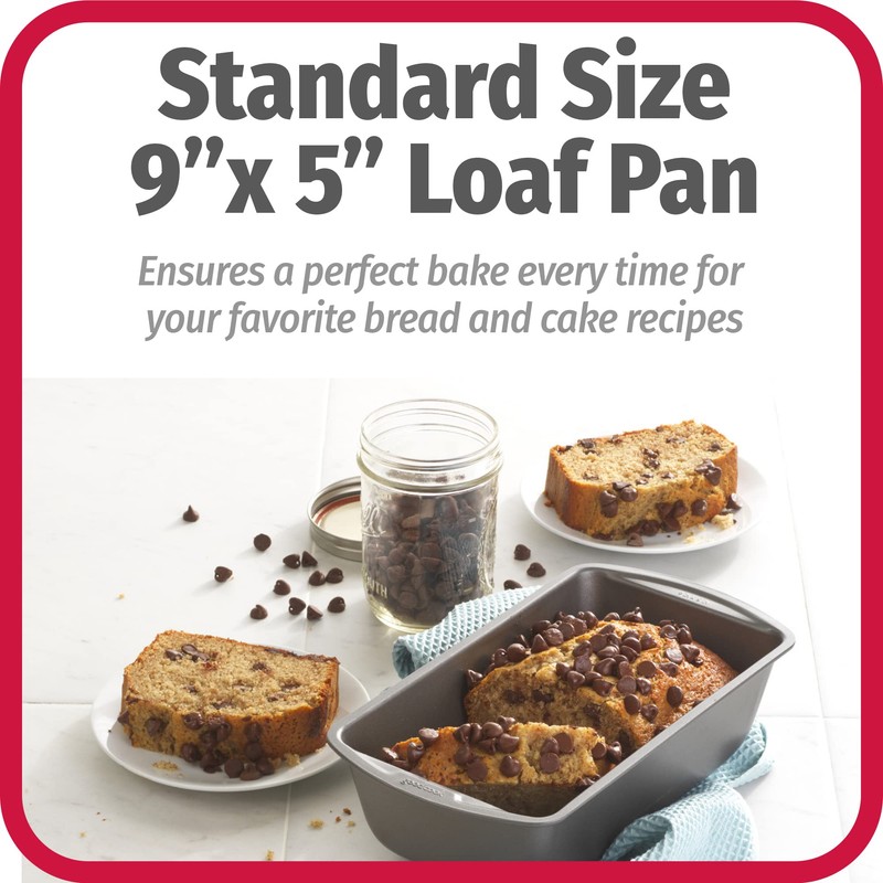 GoodCook Nonstick Loaf Pan 9 x 5-Inch Heavy-Duty Steel Bakeware