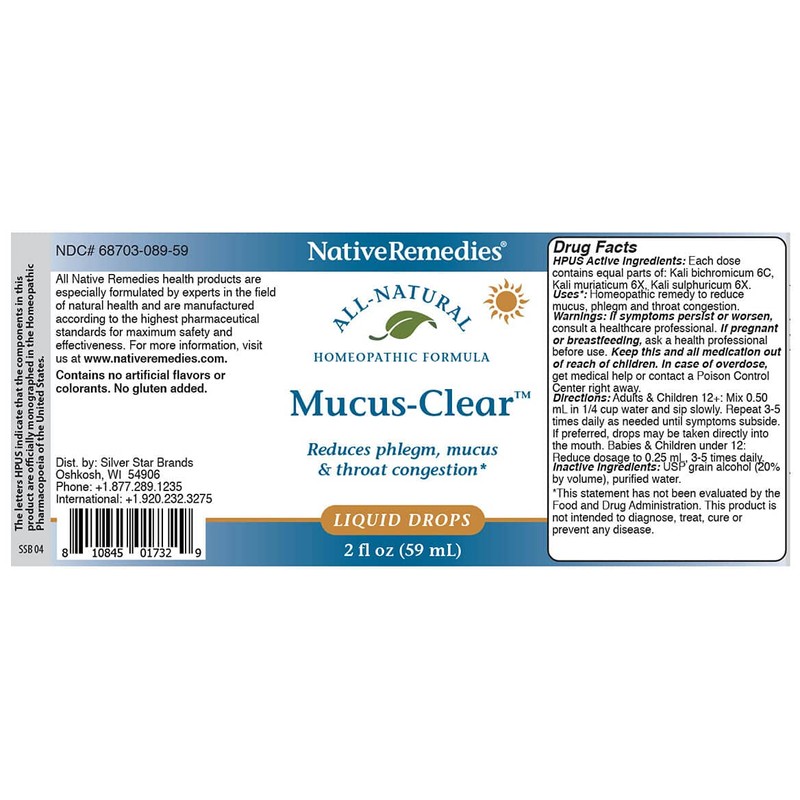 Native Remedies Mucus-Clear 2 Pack