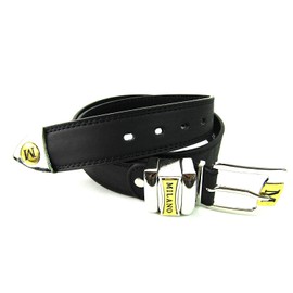 Mens Black Leather Belt Designed Milano - 44" - 48"