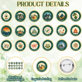 Otuuz 18 Pcs Camping Bachelor Party Merit Badge Set Camp Bachelorette Party Favors Last Trail Before The Veil Bachelorette Gift Bride Buttons for Camping Bridal Shower Team Bride Accessories