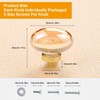 CLCTK 16 Pack Gold Champagne Crystal Cabinet Knobs, Oval Glass