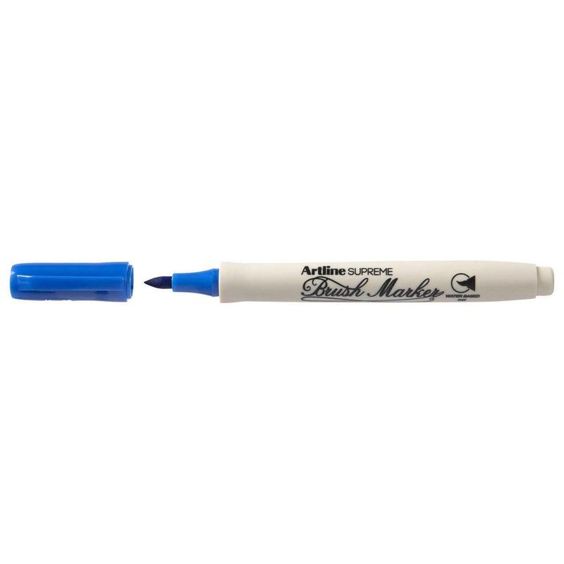 artline Blue Supreme Brush Marker Pen