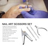 Maniküre- und Pediküre-Scheren-Set, Edelstahl, Nagelhaut-Set für Abgestorbene Haut, mit Ergonomischem