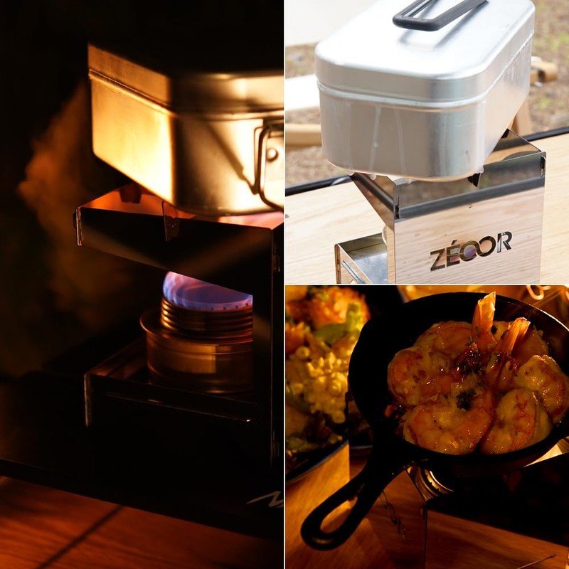 Zeol Alcohol Stove, Trivet, Outdoor, Lightweight, Tabletop Stove, Camping, Alcohol