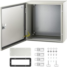 VEVOR NEMA Electrical Enclosure, 16 x 16 x 8'' NEMA 4X Outdoor Electrical Box, IP66 Waterproof & Dustproof Electrical Junction Box, with Mounting Plate
