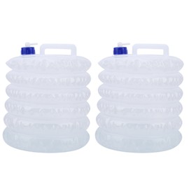 2PCS Outdoor Foldable Water Bucket Portable Plastic Water Bag Bottle for Camping Hiking