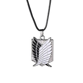 Bract Attack on Titan Necklace Wings of Freedom Badge Pendant Necklace Investigation Corps Necklace Cosplay Anime Jewellery for Boys Girls