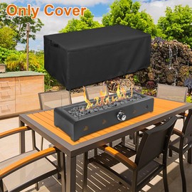 TheElves Tabletop FirePit Covers,28" Fire Pit Table Covers,Waterproof Cover for Outdoor Rectangular Smokeless Fire Table - 28 x 9 x 8 inch