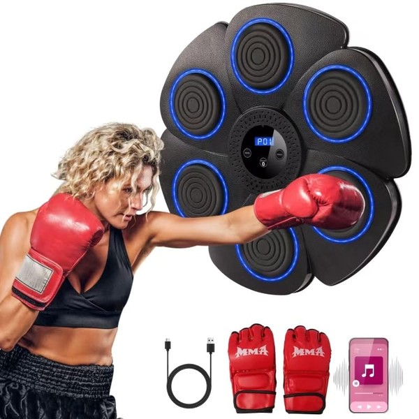 BSHANRIVK Bluetooth Music Boxing Machine Wall Mounted with LED Electronic