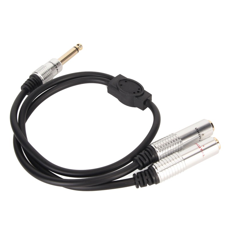 1/4 Inch Stereo Splitter Y Cable Aluminum Alloy Shell 6.35mm