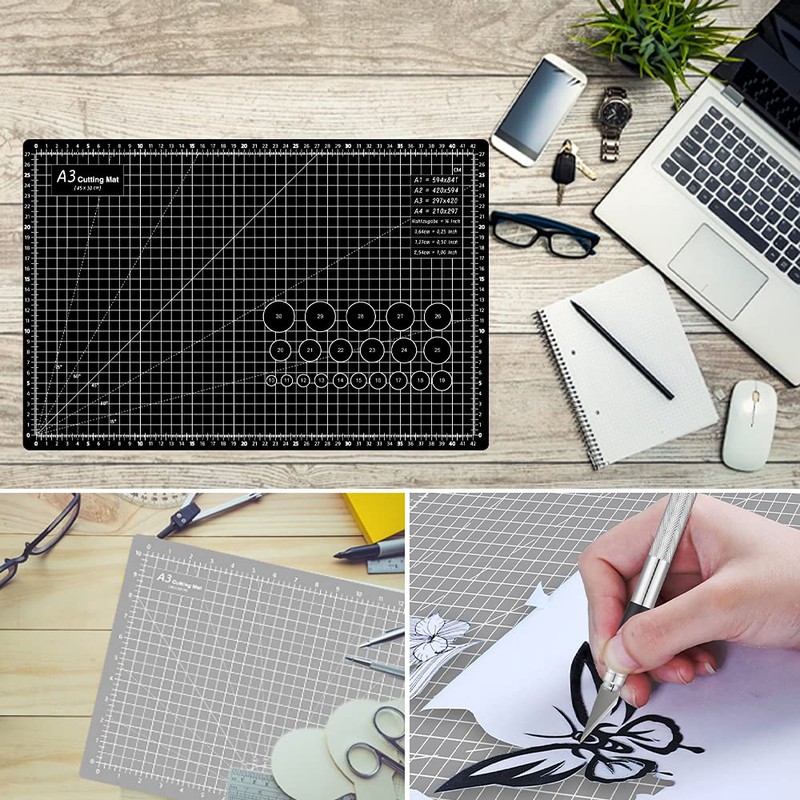 Headley Tools 18"x12" Thickened Self Healing Cutting Mat, Durable Rotary