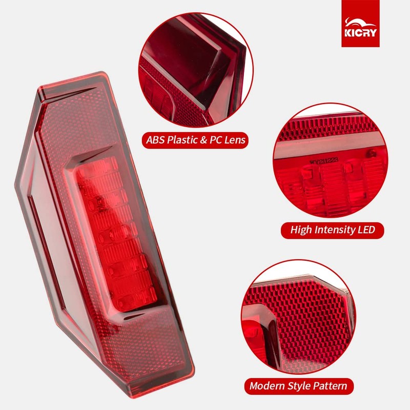 KICRY UTV Ranger LED Tail Lights Rear Brake Stop Taillights