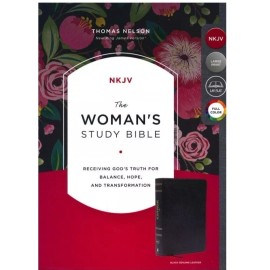 NEW NKJV Woman's Study Bible, Genuine Black Leather in Beautiful Box